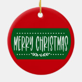 メリークリスマス – クリスマス飾り セラミックオーナメント (裏面)