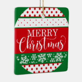 メリークリスマス – クリスマス飾り セラミックオーナメント (右)