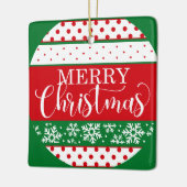 メリークリスマス – クリスマス飾り セラミックオーナメント (左)