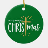 メリークリスマス – クリスマス飾り セラミックオーナメント (正面)