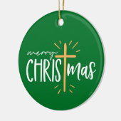 メリークリスマス – クリスマス飾り セラミックオーナメント (左)