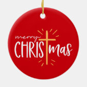 メリークリスマス – クリスマス飾り セラミックオーナメント (裏面)