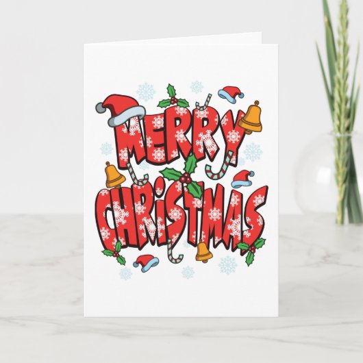 メリークリスマス - クリスマス お祭りシーズン ギフト カード (正面)