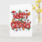 メリークリスマス - クリスマス お祭りシーズン ギフト カード (黄色い花)