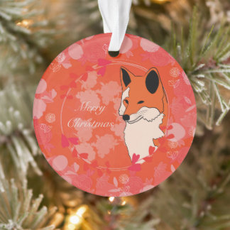 メリークリスマス, クリスマス, キツネ, 花, 自然, ギフト オーナメント