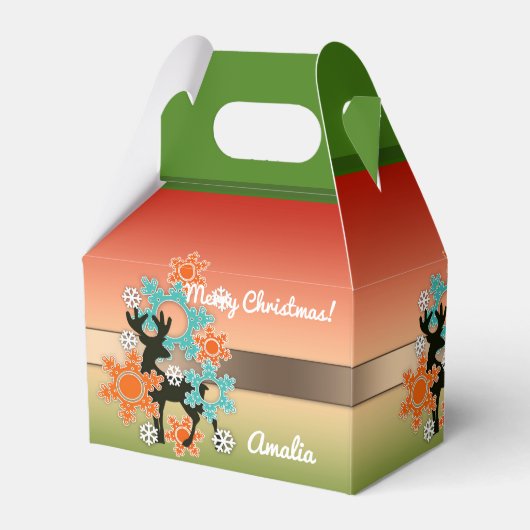 メリークリスマス、クリスマス、クリスマスの装飾 フェイバーボックス (正面サイド)
