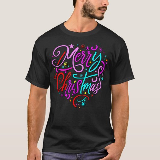 メリークリスマス - クリスマス デザインTシャツ Tシャツ (正面)