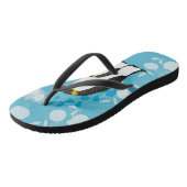 メリークリスマス、クリスマス、ペンギン、花、青 ビーチサンダル (アングル)