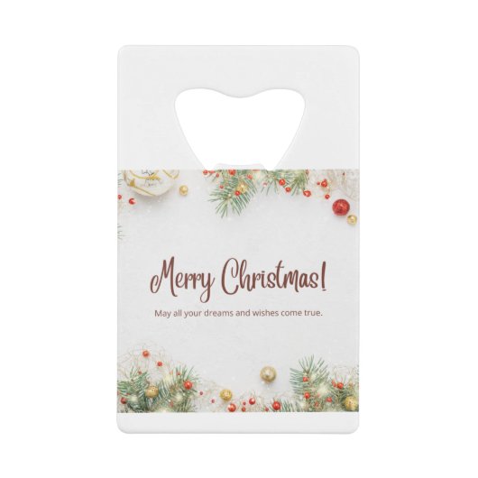 メリークリスマス クレジットカード栓抜き (正面)