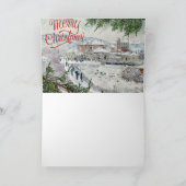 メリークリスマス.クロードモネ折り畳みグリーティングカード カード (内部)