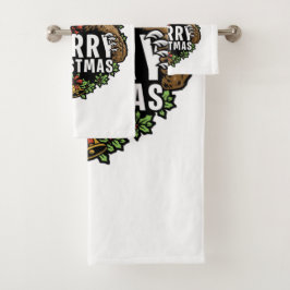 メリークリスマス・グリズリー・ベア バスタオルセット