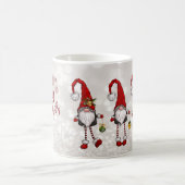 メリークリスマス、グリッター《写真》ぼけ味レッド格言 コーヒーマグカップ (中央)