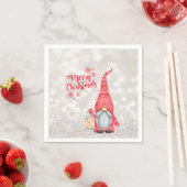 メリークリスマス，グリッター《写真》ぼけ味，かわいい格言 スタンダードカクテルナプキン (インサイチュ)