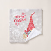 メリークリスマス,グリッター《写真》ぼけ味,かわいい格言 バスタオルセット (ウォッシュタオル)