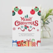 メリークリスマス グリーティングカード シーズンカード (スタンド正面)