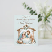 メリークリスマス グリーティングカード 招待状 (スタンド正面)