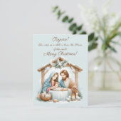 メリークリスマス グリーティングカード 招待状 (スタンド正面)