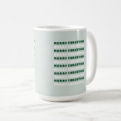 メリークリスマス、グリーンクリスマスアート、クリスマス コーヒーマグカップ (正面右)