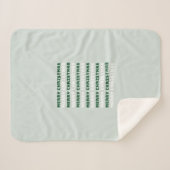 メリークリスマス、グリーンクリスマスアート、休日 シェルパブランケット (正面(横))