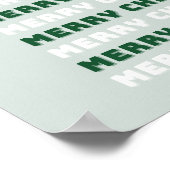 メリークリスマス、グリーンクリスマスアート、休日 ポスター (角)