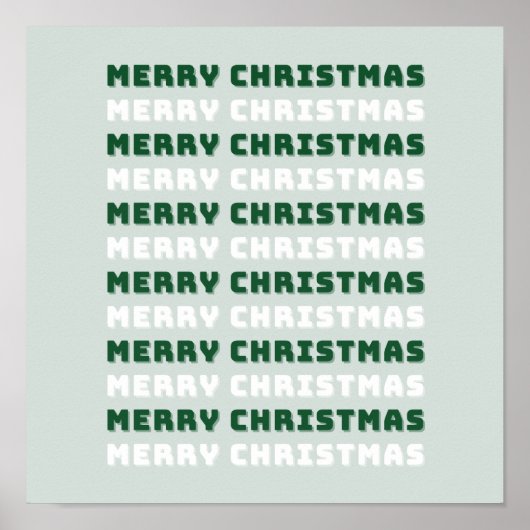 メリークリスマス、グリーンクリスマスアート、休日 ポスター (正面)