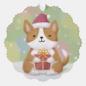 メリークリスマス：コルギイラストレーションアート オーナメントカード (正面)
