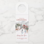 メリークリスマス|コージーキャビ素朴ンホリデー ボトルネックタグ (正面)