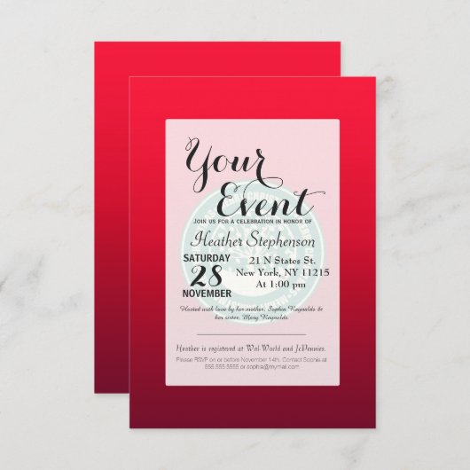 「メリークリスマス」コーヒーカップおもしろいミーム 招待状 (正面/裏面)