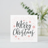 メリークリスマス |コーラル休日グリーティングカード 招待状 (スタンド正面)