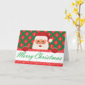 メリークリスマス – サンタいかり カード (黄色い花)