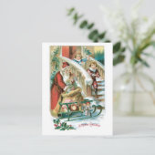 メリークリスマス – サンタがおもちゃを届ける シーズンポストカード (スタンド正面)