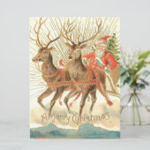 メリークリスマス（サンタとトナカイ） カード (スタンド正面)