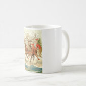 メリークリスマス（サンタとトナカイ） コーヒーマグカップ (正面右)