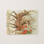 メリークリスマス(サンタとトナカイ) ジグソーパズル (横)