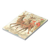 メリークリスマス(サンタとトナカイ) ノートパッド (回転)