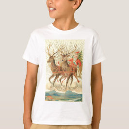 メリークリスマス(サンタとトナカイ) Tシャツ