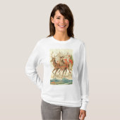メリークリスマス(サンタとトナカイ) Tシャツ (正面フル)