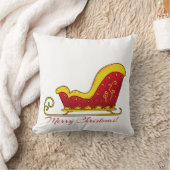 メリークリスマス サンタのそり クッション (ブランケット)