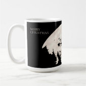 メリークリスマス サンタのそり トナカイ 満月 コーヒーマグカップ (左)