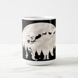 メリークリスマス サンタのそり トナカイ 満月 コーヒーマグカップ
