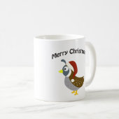 メリークリスマス! サンタのウズラ コーヒーマグカップ (正面右)