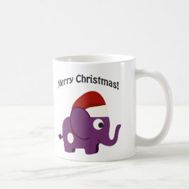 メリークリスマス!サンタエレファント コーヒーマグカップ