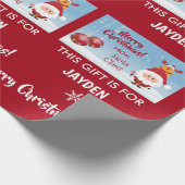 メリークリスマス、サンタクロースからの贈り物、ルドルフ ラッピングペーパー (角)