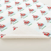 メリークリスマス!サンタクロースと猫と犬 シェルパブランケット (3/4)