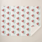 メリークリスマス!サンタクロースと猫と犬 シェルパブランケット (正面(横))