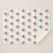 メリークリスマス!サンタクロースと猫と犬 シェルパブランケット (正面(横))