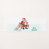 メリークリスマス!サンタクロースと猫と犬 ヨガマット (正面(横))