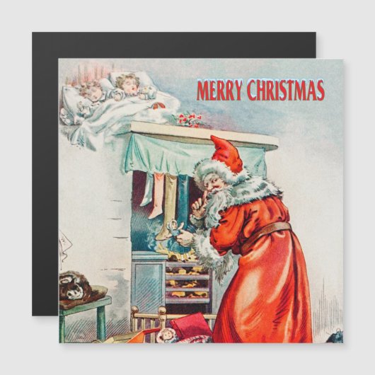 メリークリスマス – サンタクロースのホリデーカード (正面/裏面)