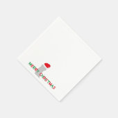 メリークリスマス、サンタクロースキャラクター スタンダードカクテルナプキン (角)