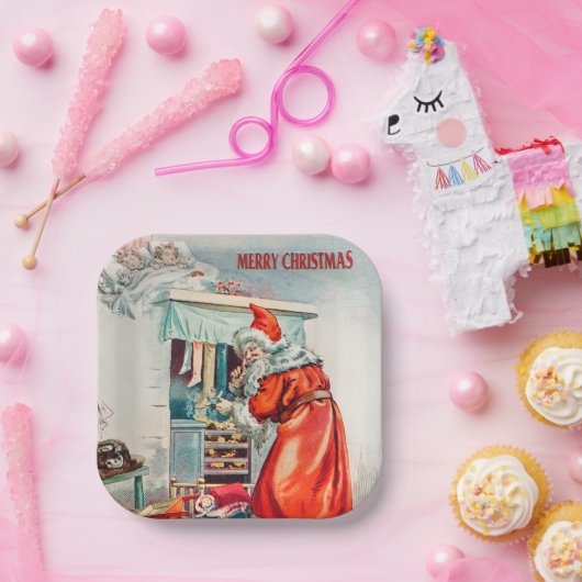 メリークリスマス – サンタクロース休日 ペーパープレート (パーティー)